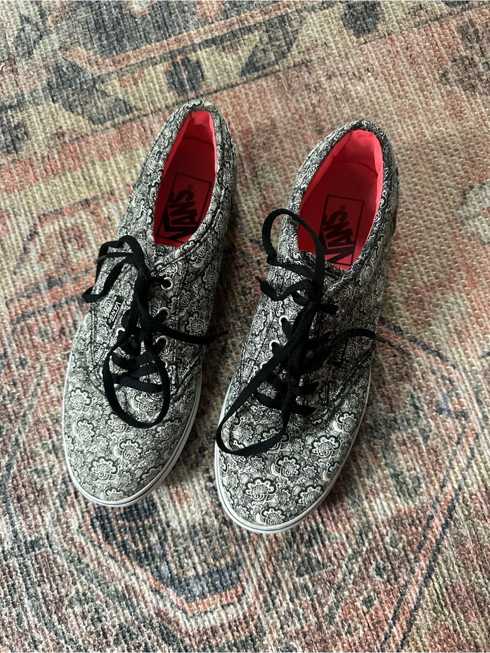 Van's Women's Black & White Graffiti Sneakers